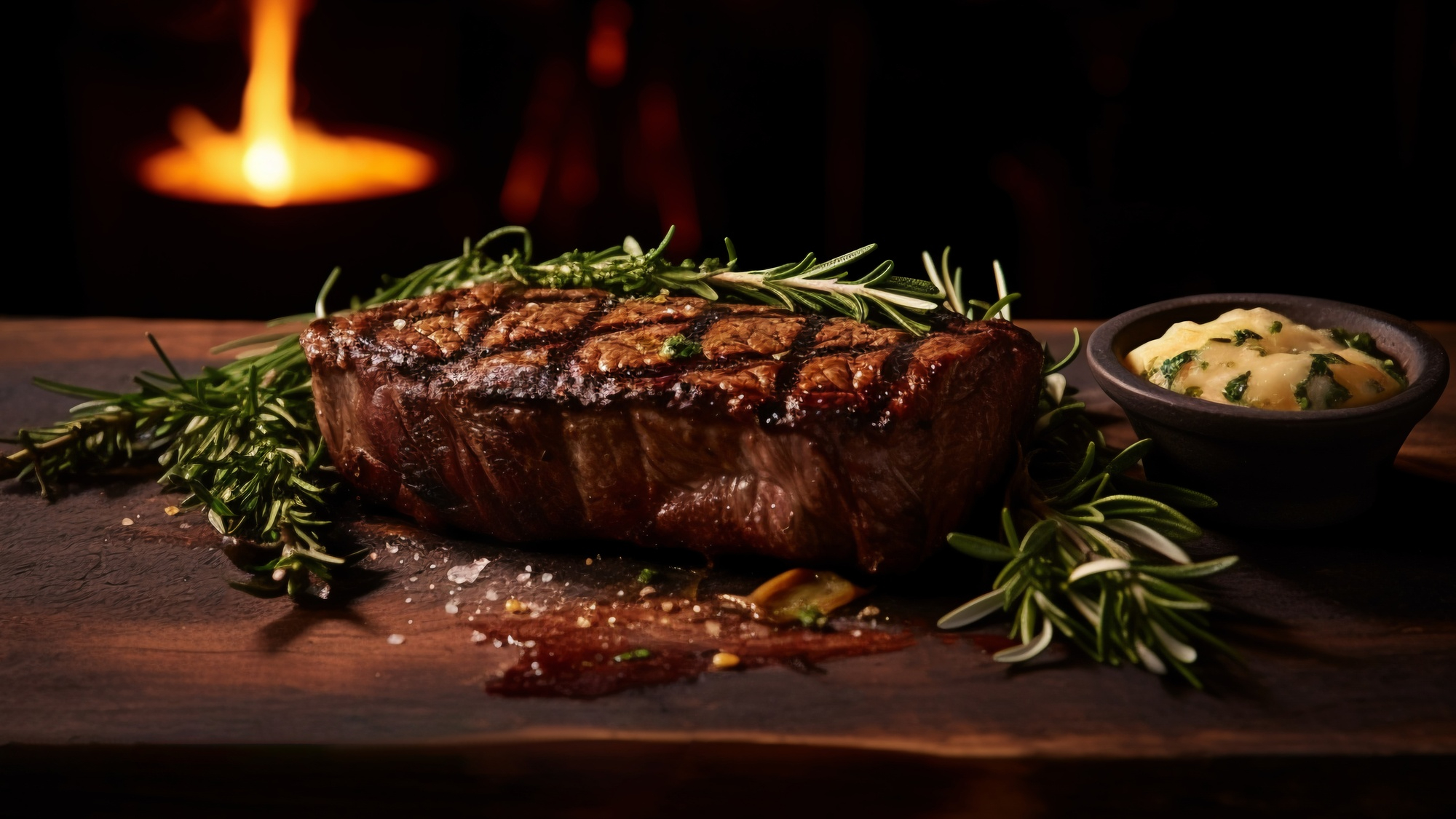 Freshly grilled beef steak with herbs and butter – MG Royal Empire, premium meat supplier based in Tujereng, The Gambia